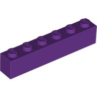 Lego Brick 1 x 6 / Purple