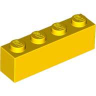 Lego Brick 1 x 4 / Yellow