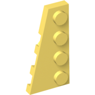 Lego Wedge Plate 4 x 2 Left / Bright Light Yellow