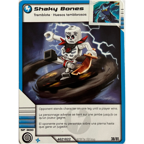 Lego Trading Card, Ninjago Deck #1: 38 - Shaky Bones - North American Version