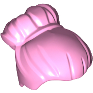 Lego Hair Large High Bun / Bright Pink
