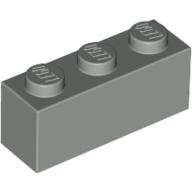 Lego Brick 1 x 3 / Light Gray