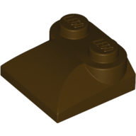Lego Brick Curved 2 x 2 x 2/3 Two Studs and Curved Slope End / Dark Brown