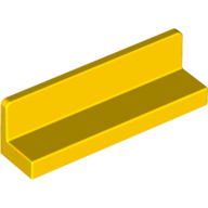 Lego Panel 1 x 4 x 1 with Rounded Corners [Thick Wall] / Yellow