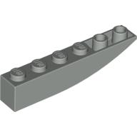 Lego Brick Curved Inverted 6 x 1 / Light Gray