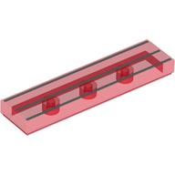 Lego Tile 1 x 4 with 3 Silver Stripes Print