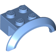 Lego Wheel Arch, Mudguard 4 x 2 1/2 x 1 / Medium Blue