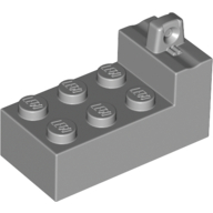 Lego Hinge Brick 2 x 4 Locking with 1 Finger on Top at One End / Light Bluish Gray