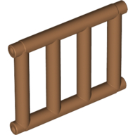 Lego Bar 1 x 4 x 3 [End Tabs] / Medium Nougat