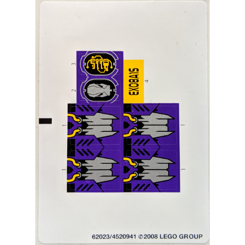 Lego Sticker Sheet for Set 8115-1