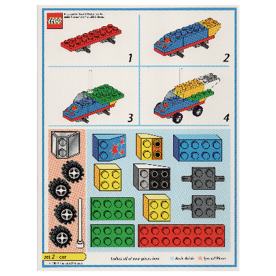Lego Creator Board Game Model Card (Blue): Car / [No Color/Any Color]