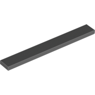 Lego Tile 1 x 8 with Groove / Dark Bluish Gray