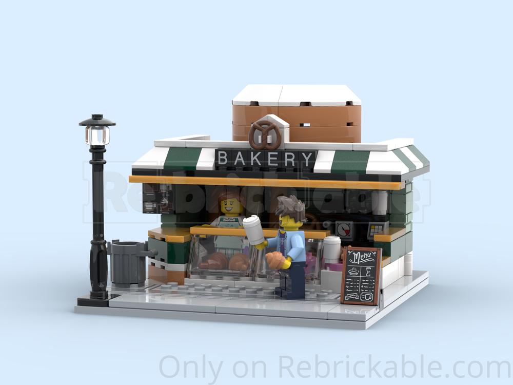 Lego City bread and coffee corner shop