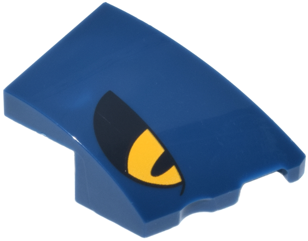 Lego Wedge 3 x 2 Right No Studs with Bright Light Orange and Black Eye Pattern (Pokémon Garchomp)