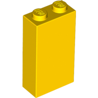 Lego Brick 1 x 2 x 3 with Bottom Stud Holder / Yellow