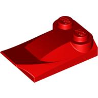 Lego Brick Wedged, Curved 2 x 3 x 2/3 Two Studs, Wing End / Red