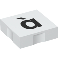 Lego Duplo Tile 2 x 2 with Lowercase 'à' Print