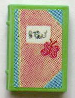Lego Minifigure, Utensil Book 2 x 3 with Diary and Butterfly Pattern (Stickers) - Set 3242