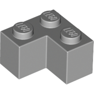 Lego Brick 2 x 2 Corner / Light Bluish Gray