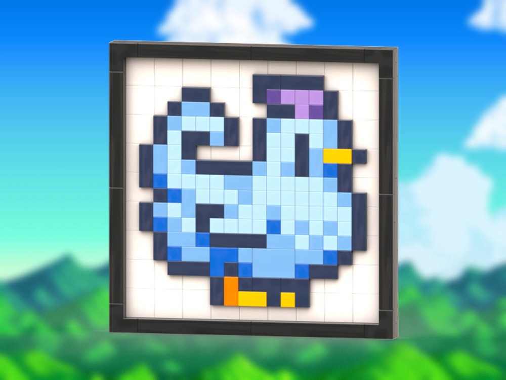 Lego Blue Chicken Mosaic (From Stardew Valley)