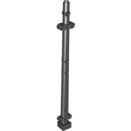 Lego Boat, Mast 2 x 2 x 20 with Holes - Side Aligned x shape Axle Hole, + Orientation / Black