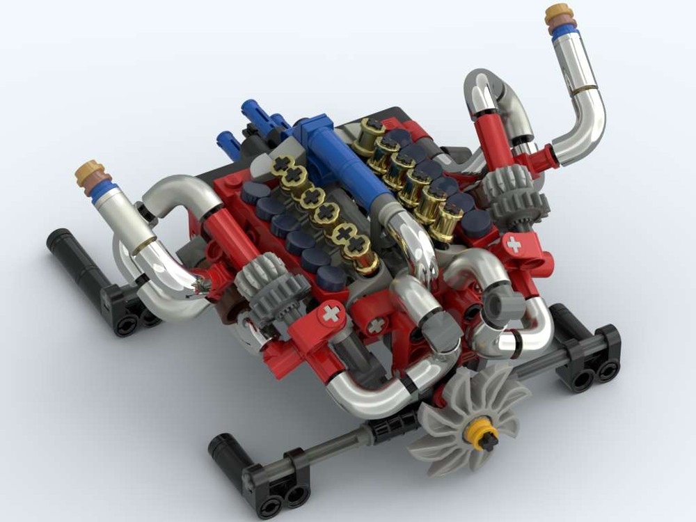 Lego V12 Twin Turbo (Power Functions + Lego technic)
