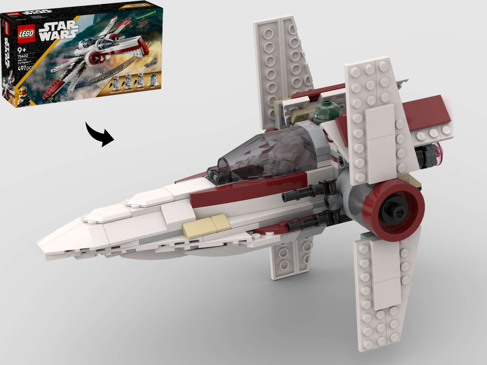Lego Alpha-3 Nimbus-Class V-Wing Starfighter - Alternate Build of 75402 ARC-170