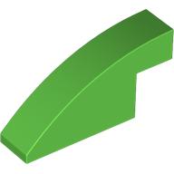 Lego Brick Curved 1 x 4 x 1 2/3 No Studs / Bright Green