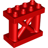Lego Duplo Support 2 x 4 x 3, Girder / Red