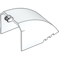 Lego Windscreen 8 x 6 x 4 Canopy with Hinge / White