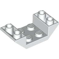Lego Brick Sloped Inverted 45° 4 x 2 Double with 2 x 2 Recessed / White