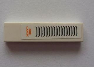 Lego Tile 1 x 4 with 'AIR LOCK' and Vent Grille Pattern (Sticker) - Set 7647 / White