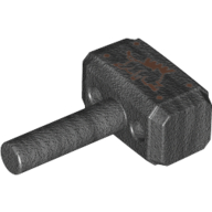 Lego Tool Hammer / Sledgehammer with Copper Boar Print [Both Sides] / Pearl Titanium