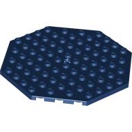 Lego Plate Special 10 x 10 Octagonal with Hole / Dark Blue