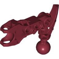 Lego Large Figure Skeletal, Limb, Angular with Ball Joint and Ball Socket (Av-Matoran) / Dark Red