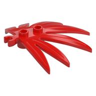 Lego Plant, Leaves 6 x 5 Swordleaf with Clip [Thick Open O Clip] / Red