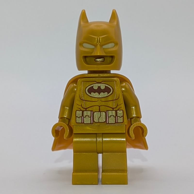 Lego Batman, Pearl Gold Suit, Cape, and Cowl