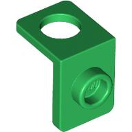 Lego Minifig Neckwear Bracket [One Stud] - Reinforced / Green