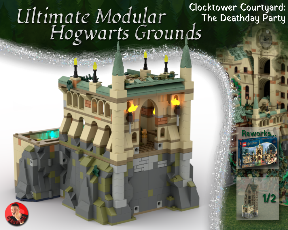 Lego HP Modular - Clocktower Courtyard: The Deathday Party