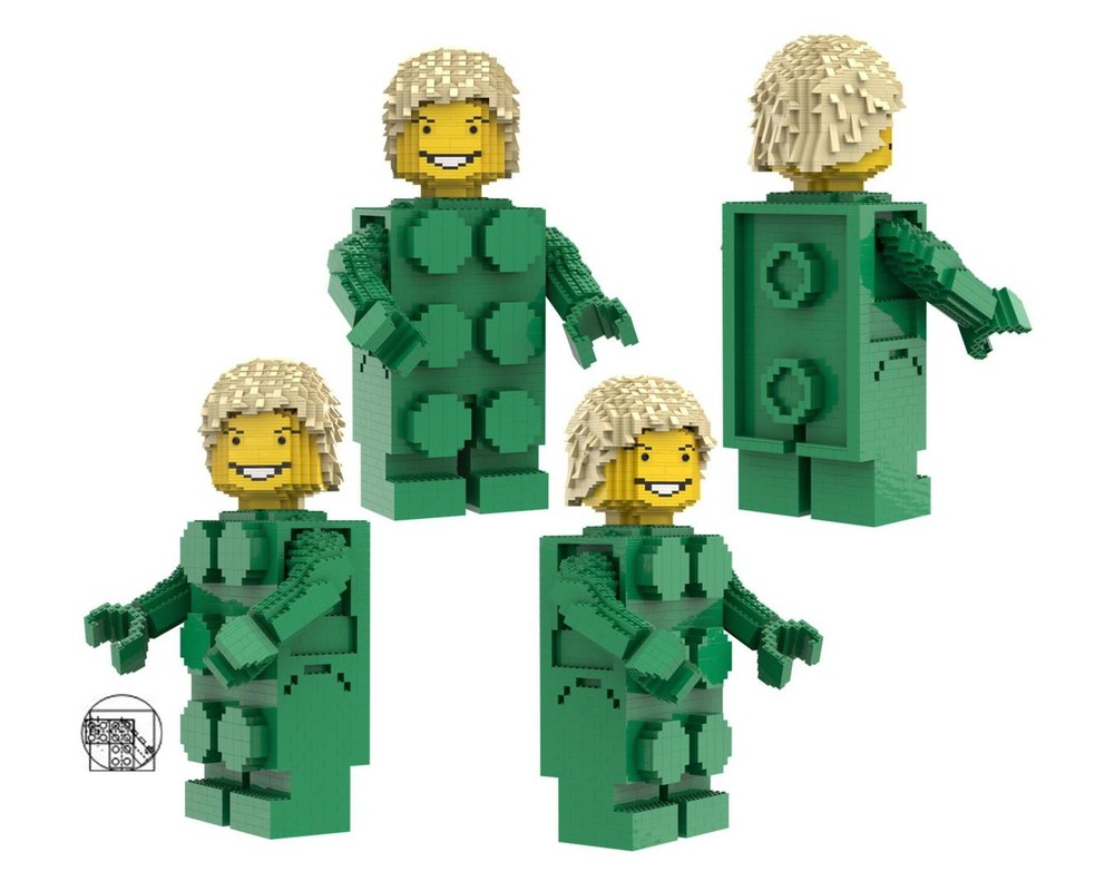 Lego Maxi figure green brick costume