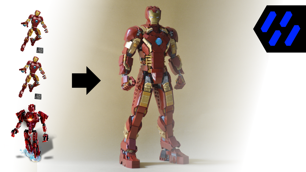 Lego 76155 + 76206 X 2 Iron Man Mark 43 XXL