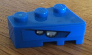 Lego Wedge 3 x 2 Left with Headlights Pattern (Sticker) - Set 8163