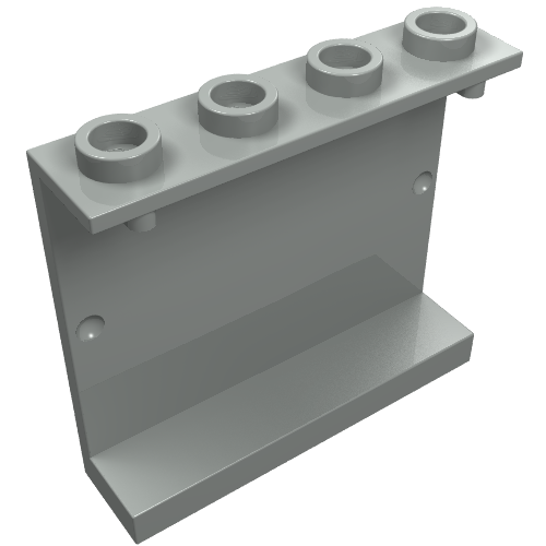 Lego Panel 1 x 4 x 3 [Hollow Studs] / Light Gray