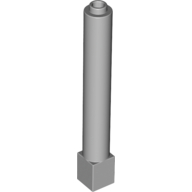 Lego Support Round 1 x 1 x 6 Solid Pillar / Light Bluish Gray
