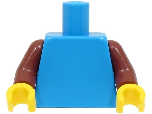Lego Torso Plain / Reddish Brown Arms / Yellow Hands (BAM)
