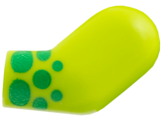 Lego Arm, Left with Green Spots Pattern / Lime