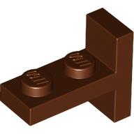 Lego Bracket 1 x 2 with 1 x 2 Vertical Studs / Reddish Brown