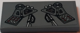 Lego Tile 2 x 4 with Control Panels and Control Sticks Pattern (Sticker) - Set 75038