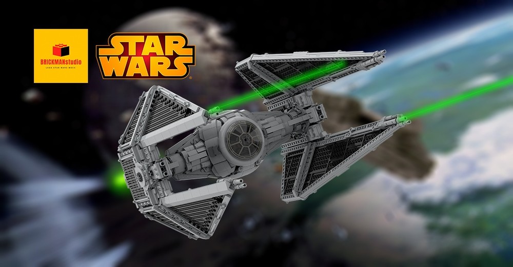 Lego SW UCS Imperial TIE interceptor MOC 75382 set modification