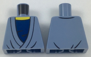 Lego Torso Robe over Dark Blue Shirt Pattern / Sand Blue